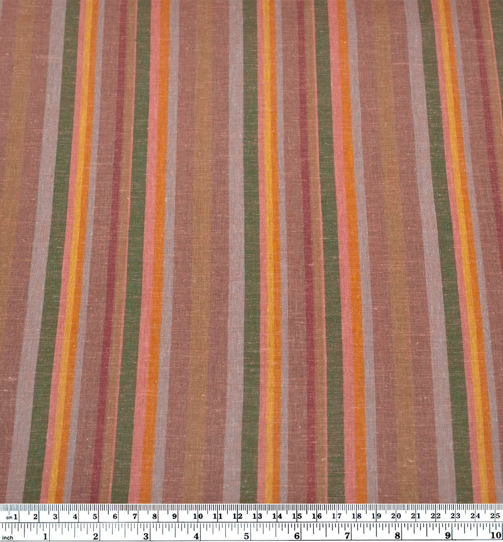 Sunset Stripe Hemp Lyocell Blend - Rosette/Multi - Image 3