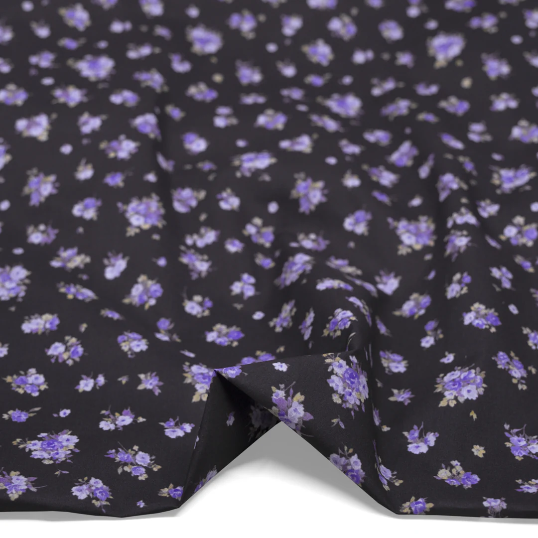 Swoon Printed Cotton Lawn - Raven/Lavender - Image 2