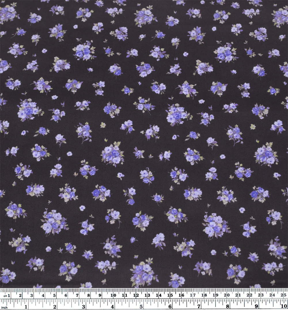 Swoon Printed Cotton Lawn - Raven/Lavender - Image 3