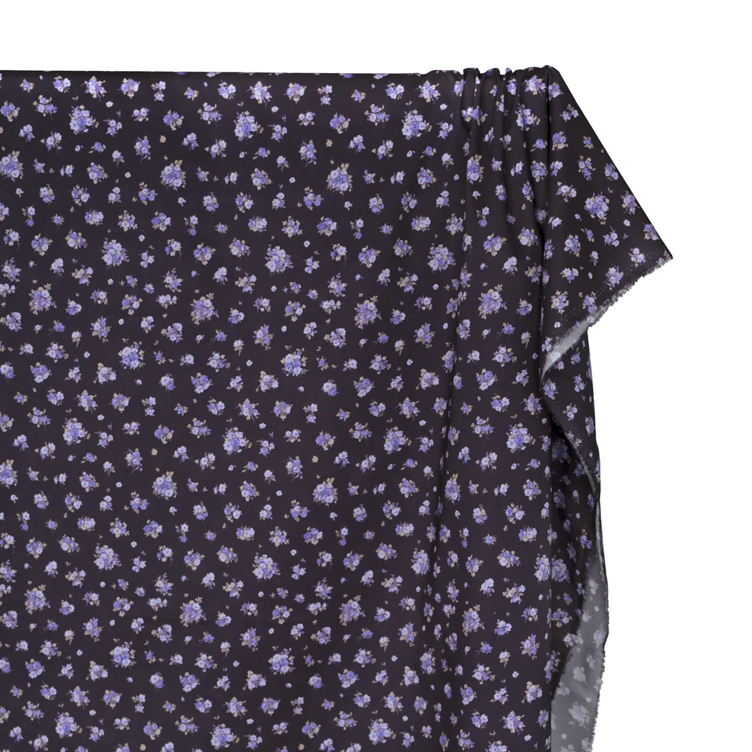 Swoon Printed Cotton Lawn - Raven/Lavender - Image 4