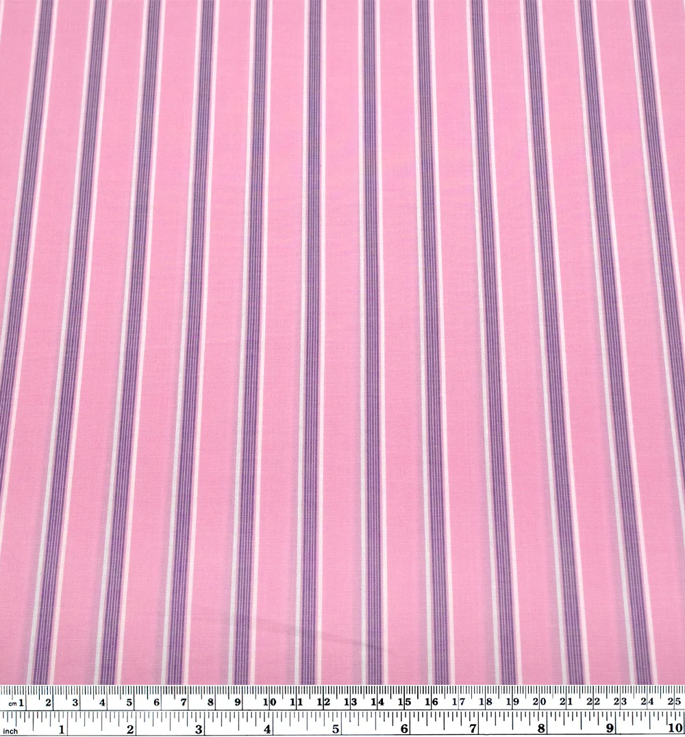 Taffy Stripe Cotton Shirting - Candy Floss - Image 3