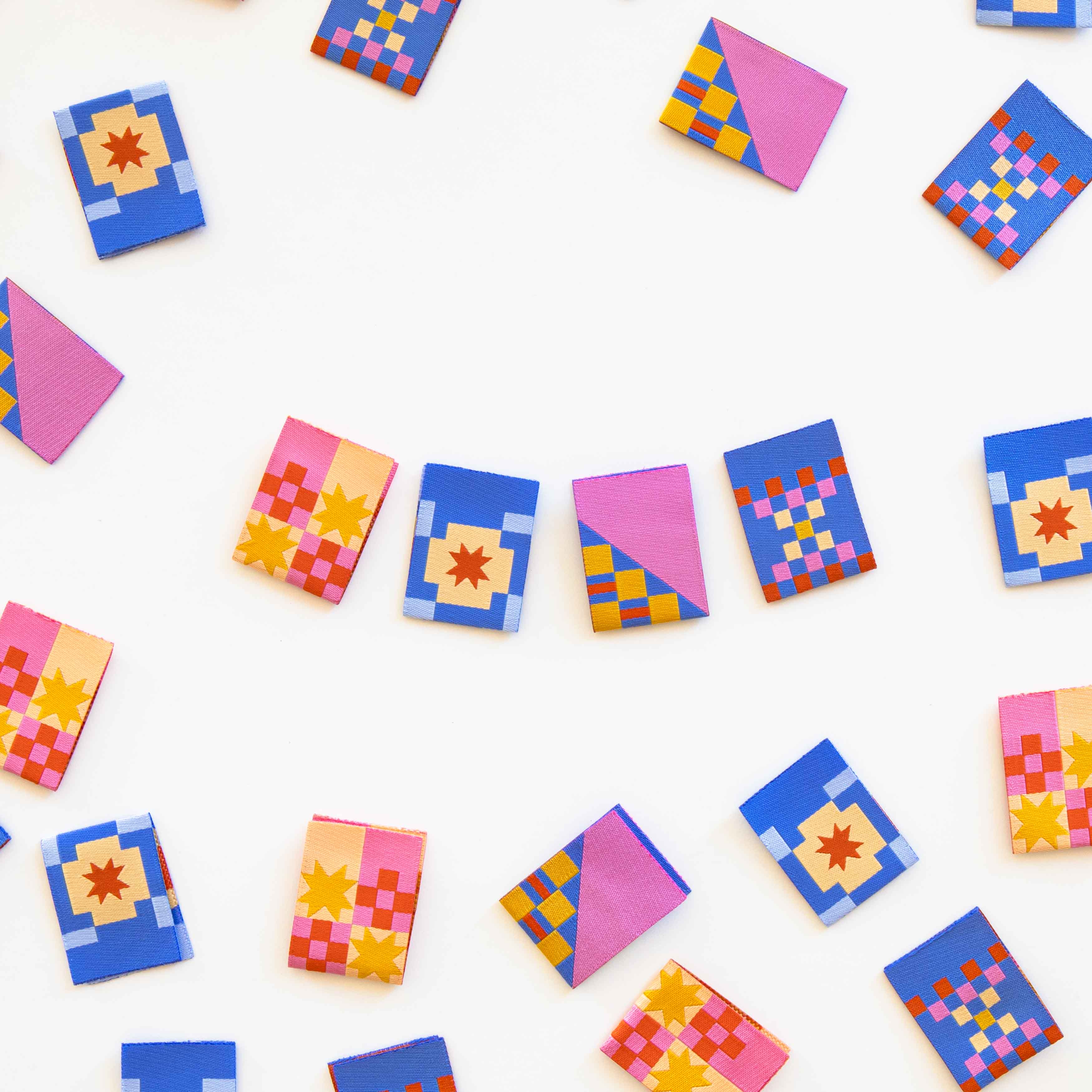 TCJ STAR TWIST Multipack Woven Labels By Sarah Hearts