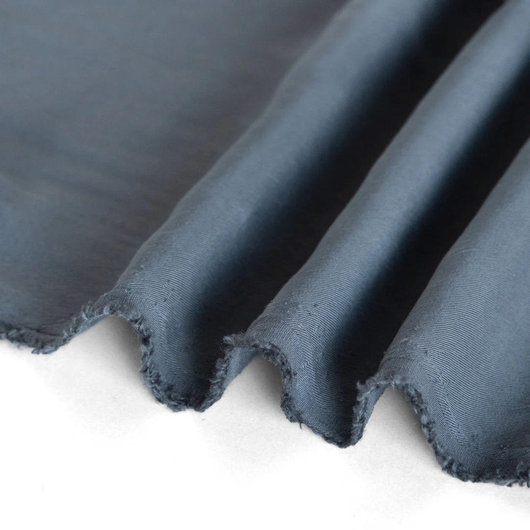 Textured TENCEL™ Lyocell Blend - Steel Blue - Image 2