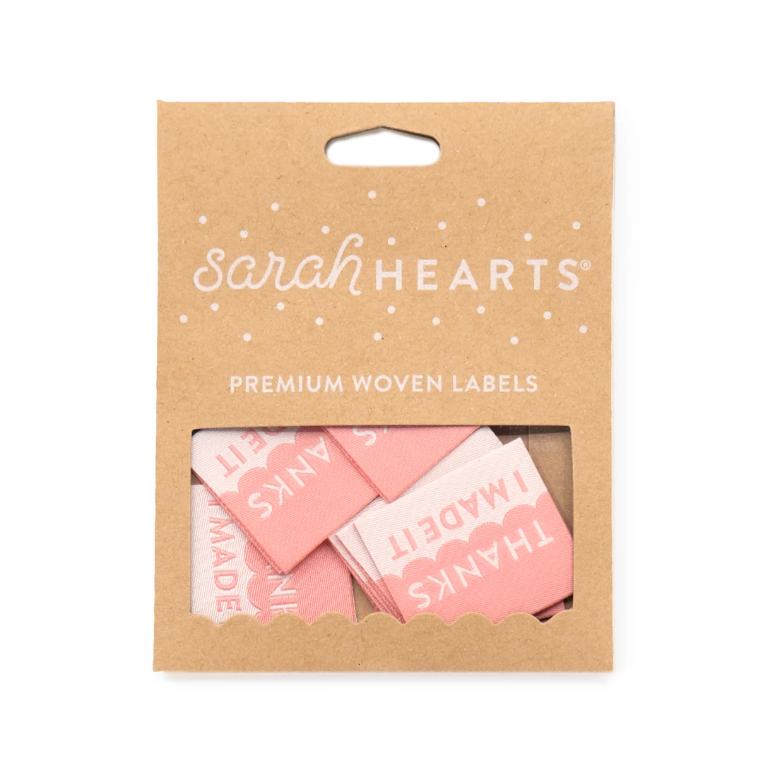 THANKS I MADE IT PINK Woven Labels by Sarah Hearts - Image 2