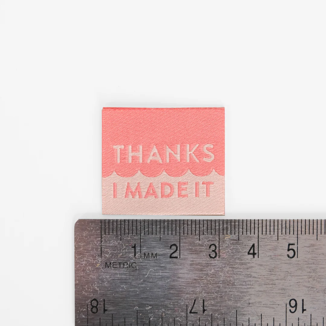 THANKS I MADE IT PINK Woven Labels by Sarah Hearts - Image 3