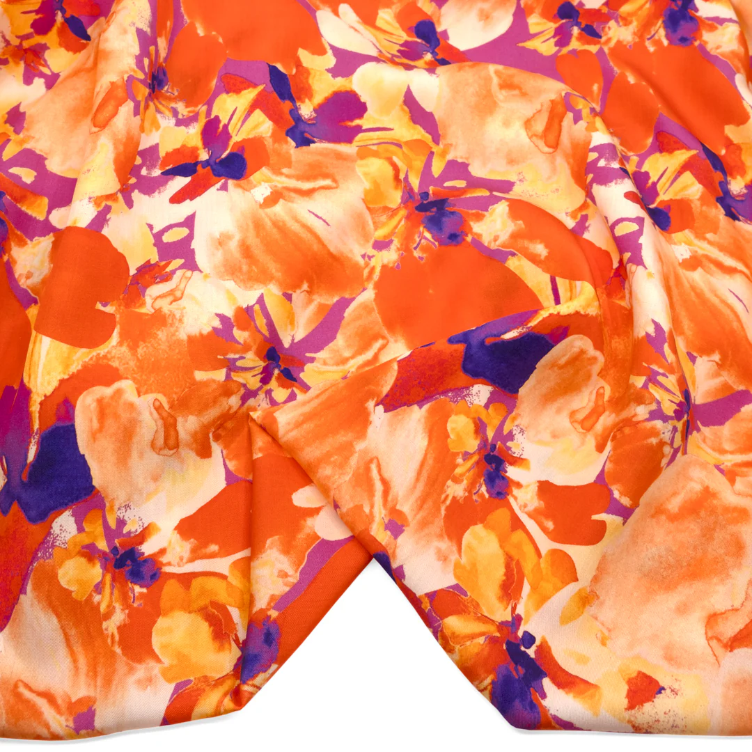 Thermal Tropics TENCEL™ Lyocell Twill - Tangerine/Multi
