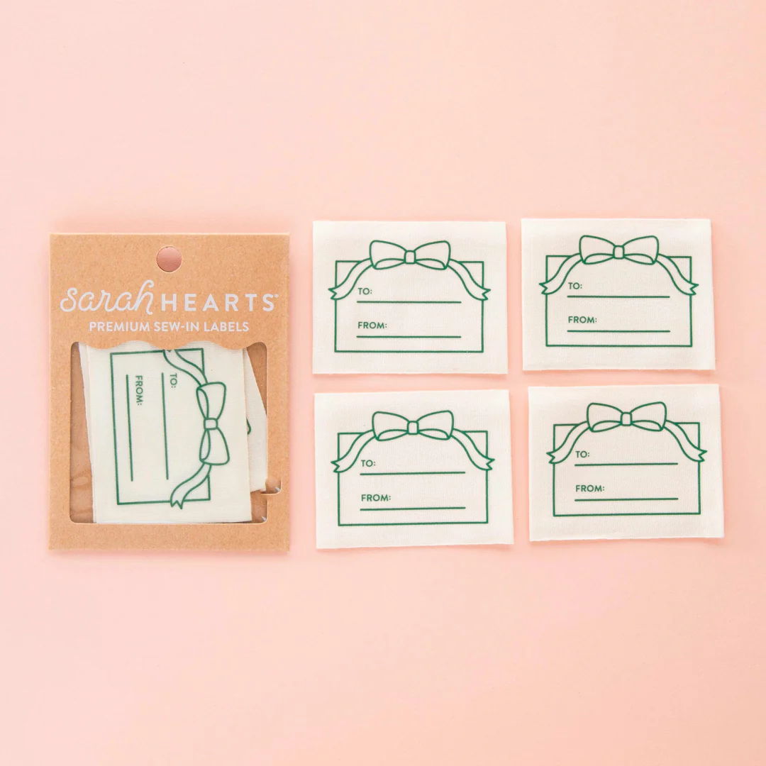 TO: FROM: GIFT Organic Cotton Write In Labels By Sarah Hearts - Image 2