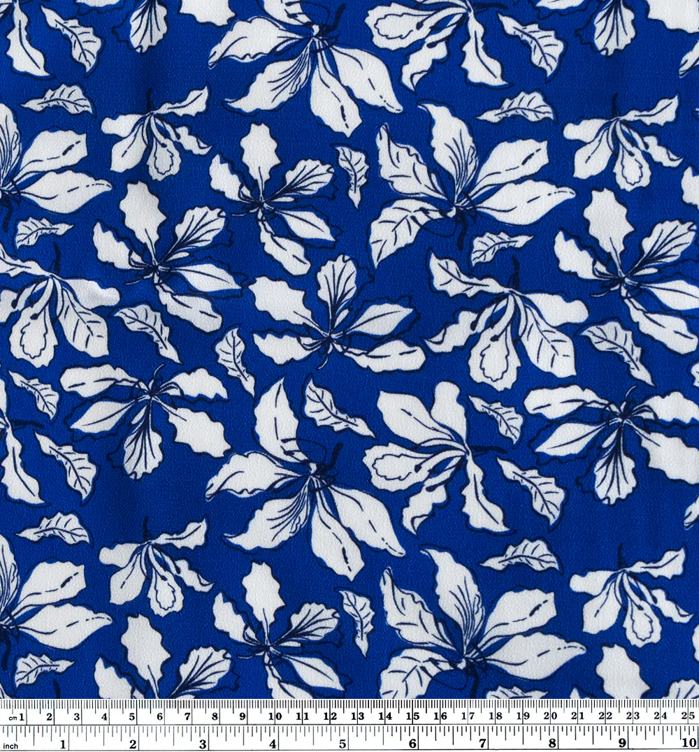 Twig & Leaf LENZING™ ECOVERO™ Crepe - Azure Blue - Image 4