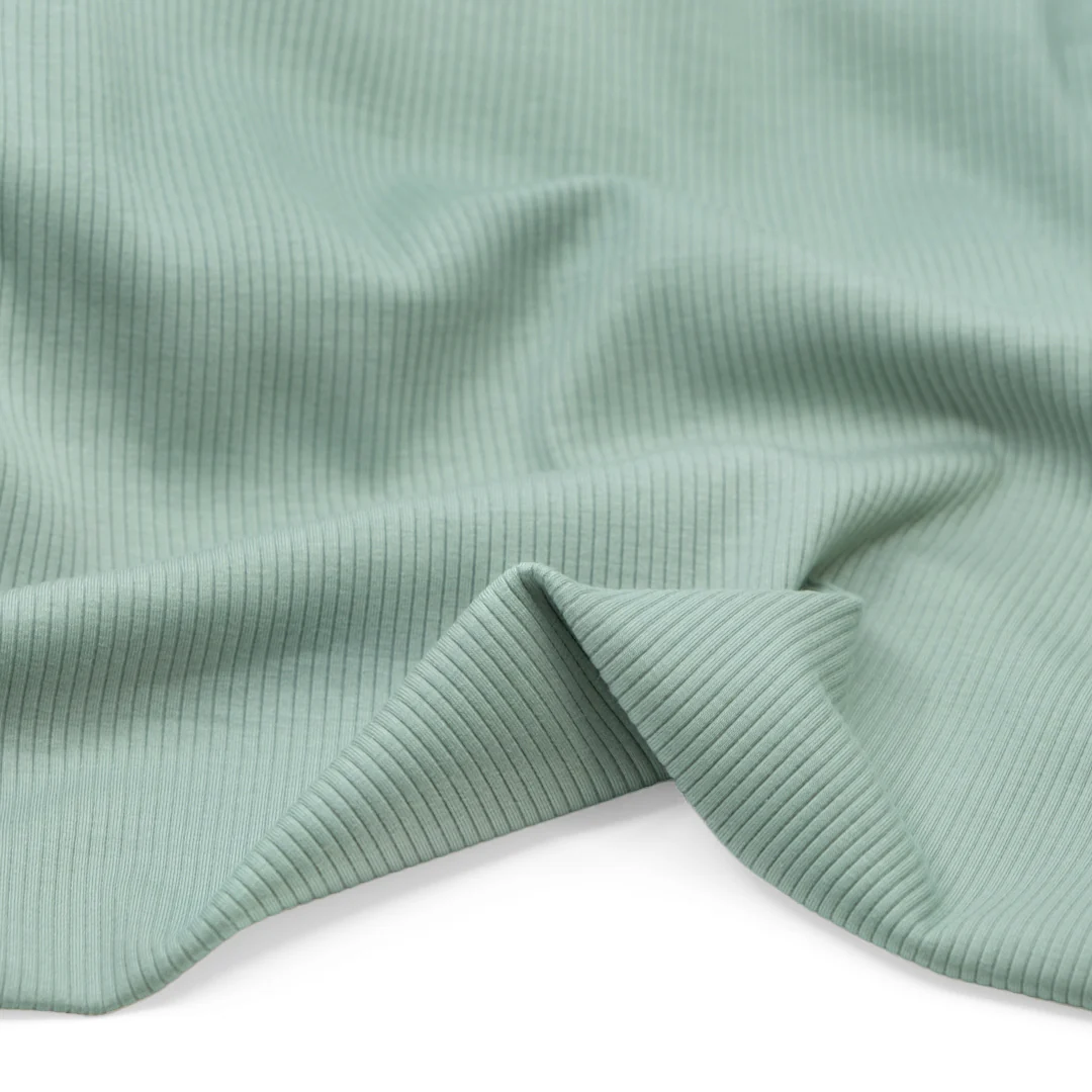 Unwind Bamboo Cotton Rib Knit - Aquamarine