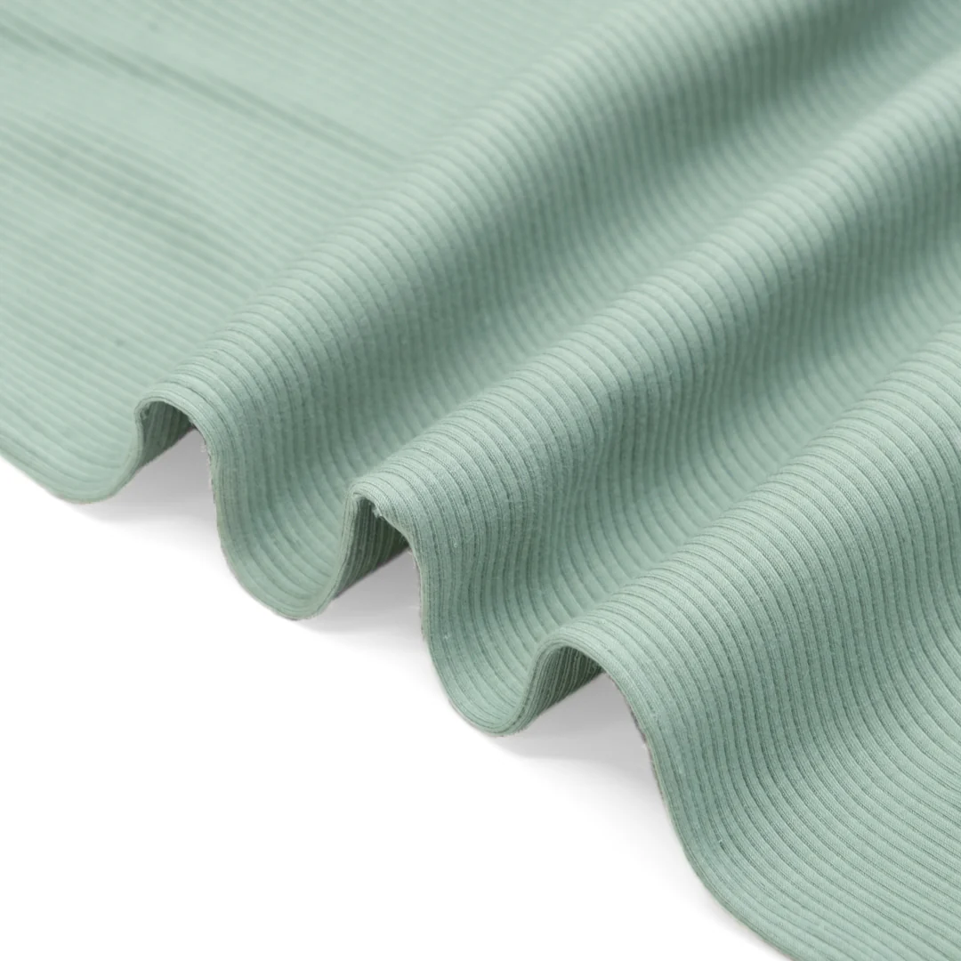 Unwind Bamboo Cotton Rib Knit - Aquamarine - Image 2