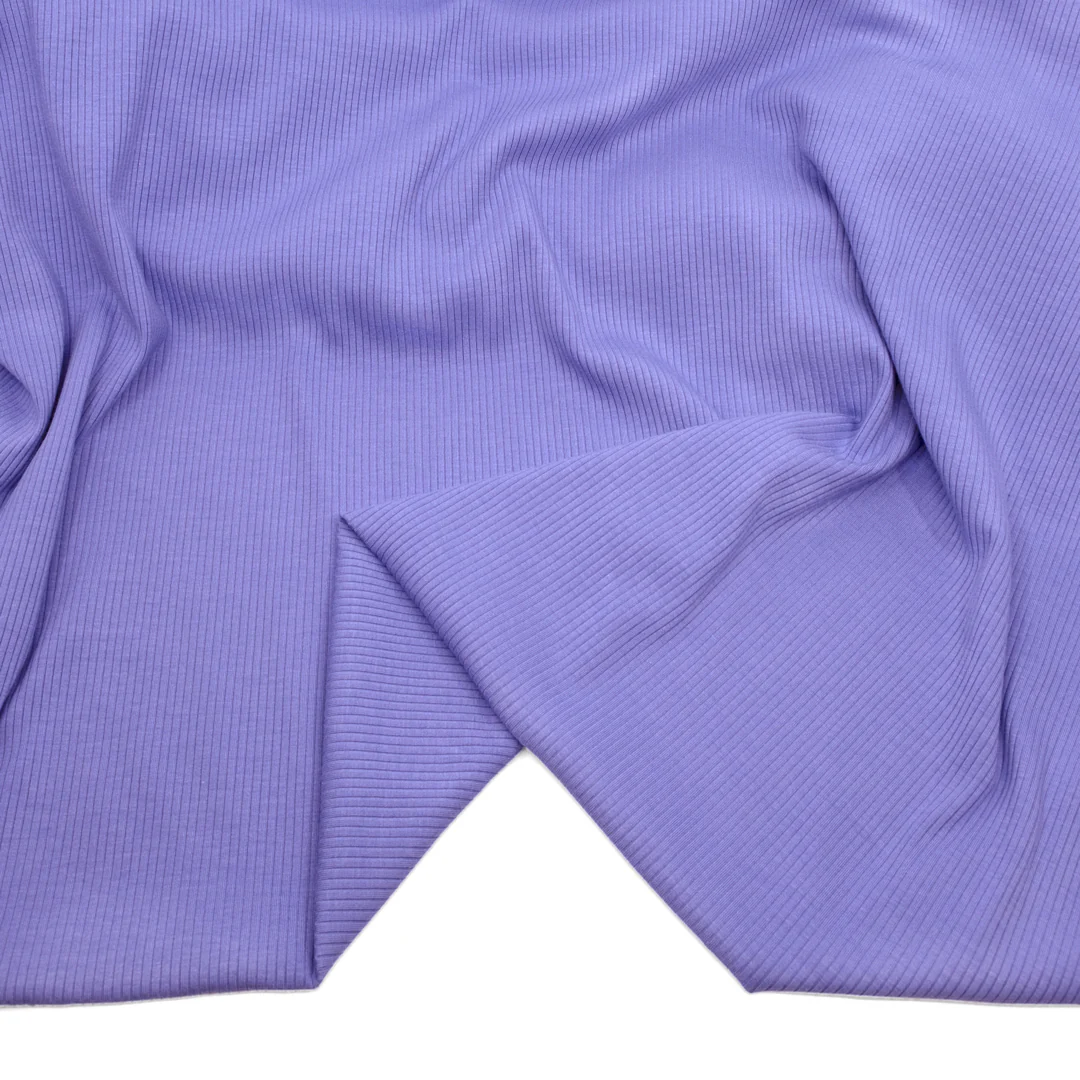 Unwind Bamboo Cotton Rib Knit - Bluebell