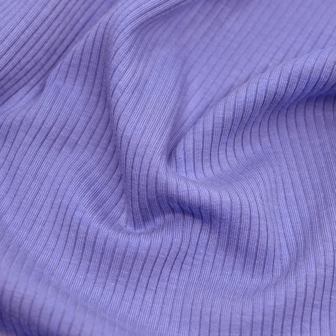 Unwind Bamboo Cotton Rib Knit - Bluebell - Image 2