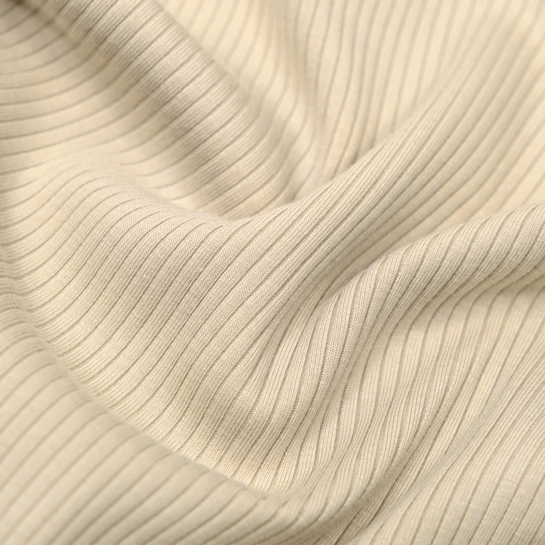 Unwind Bamboo Cotton Rib Knit - Cashew - Image 2