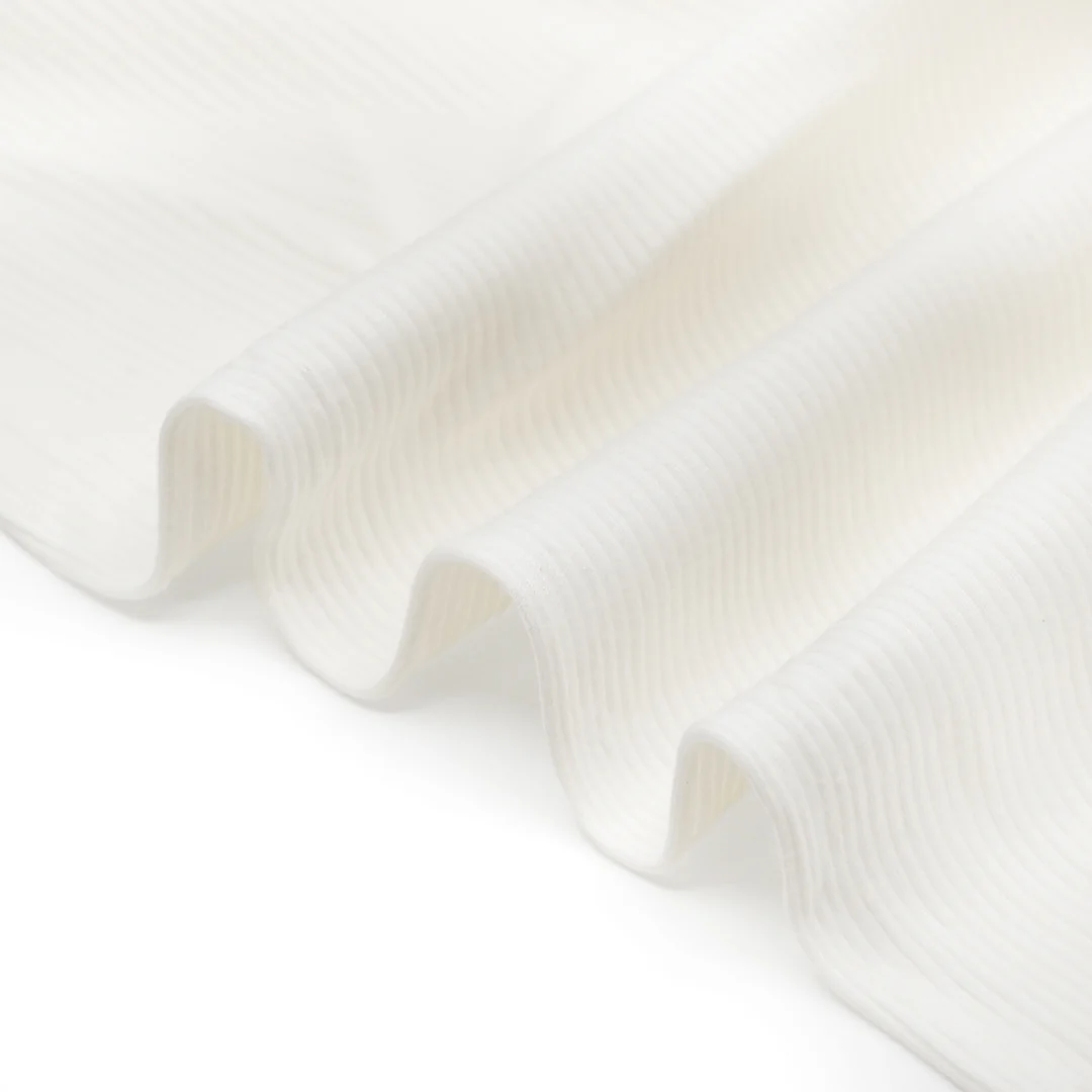 Unwind Bamboo Cotton Rib Knit - Ivory - Image 2