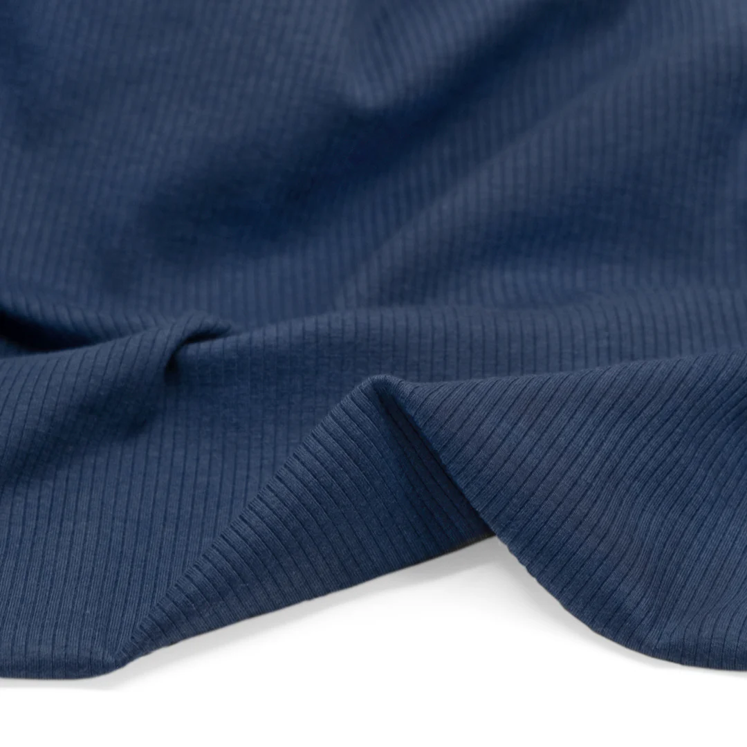 Unwind Bamboo Cotton Rib Knit - Ocean