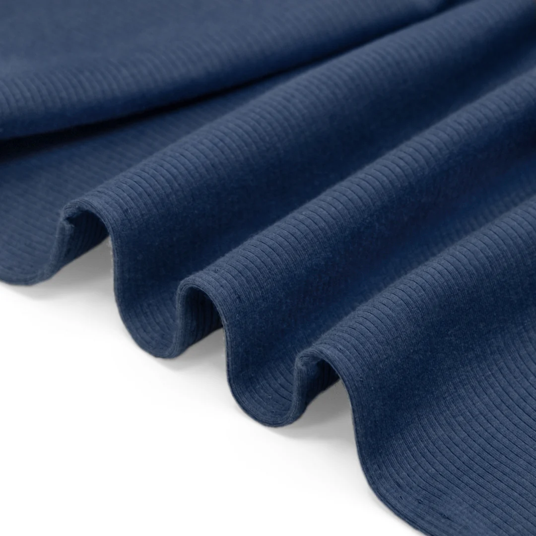 Unwind Bamboo Cotton Rib Knit - Ocean - Image 2