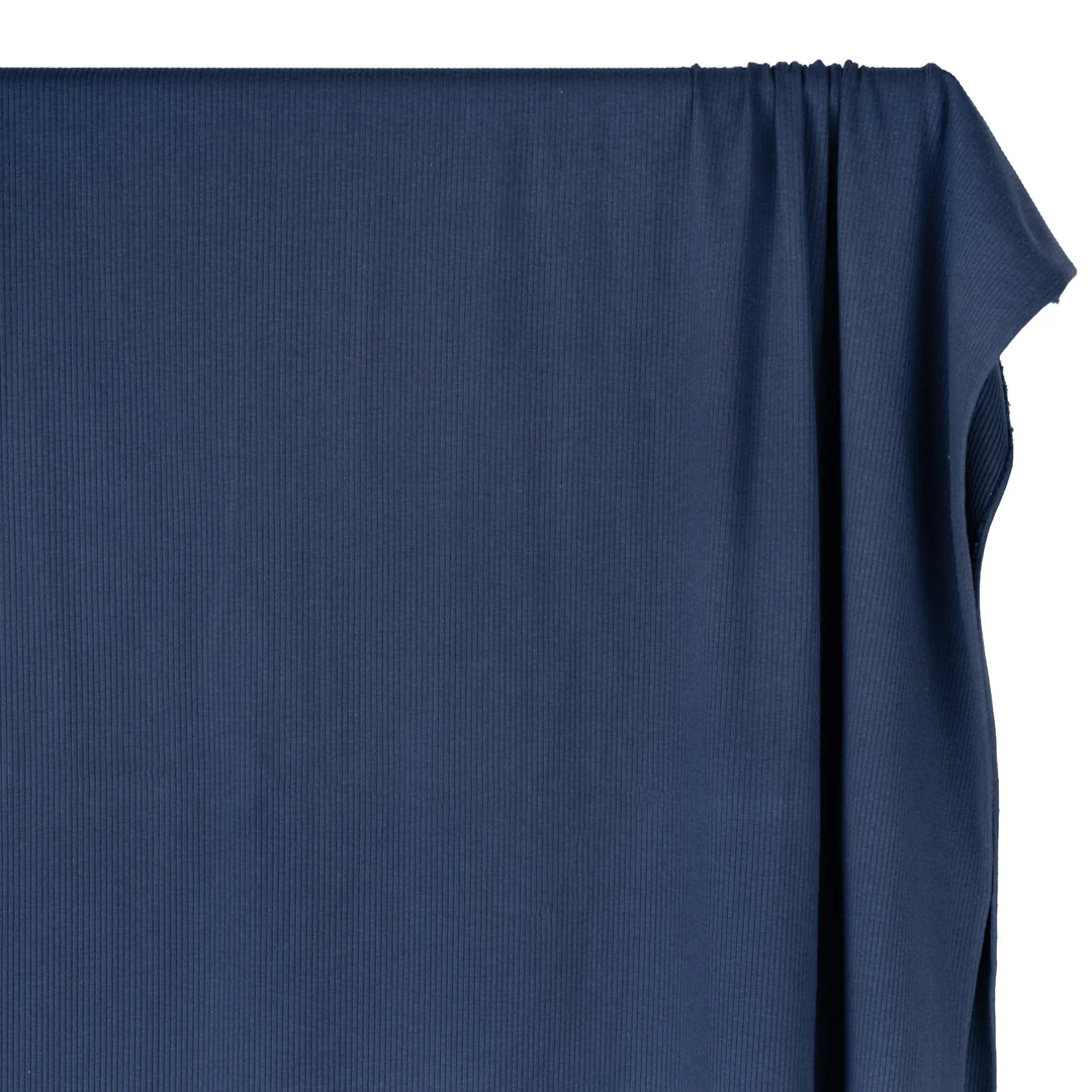 Unwind Bamboo Cotton Rib Knit - Ocean - Image 3