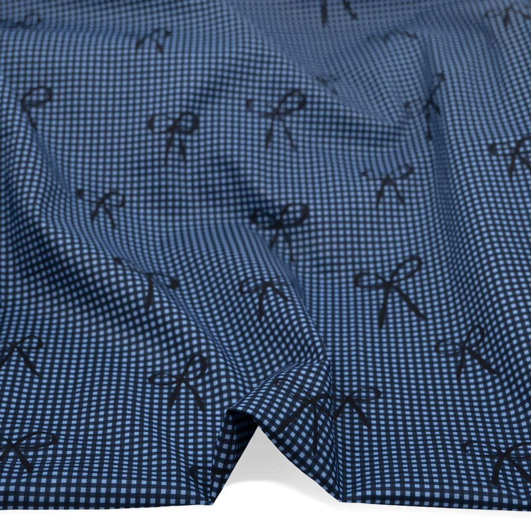 Viola Lightweight Cotton Poplin - Midnight Blue/Cornflower