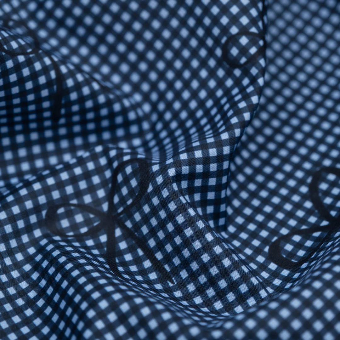 Viola Lightweight Cotton Poplin - Midnight Blue/Cornflower - Image 3