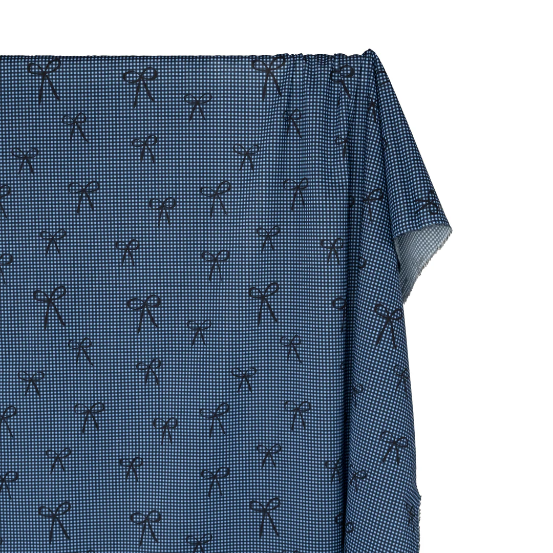 Viola Lightweight Cotton Poplin - Midnight Blue/Cornflower - Image 4