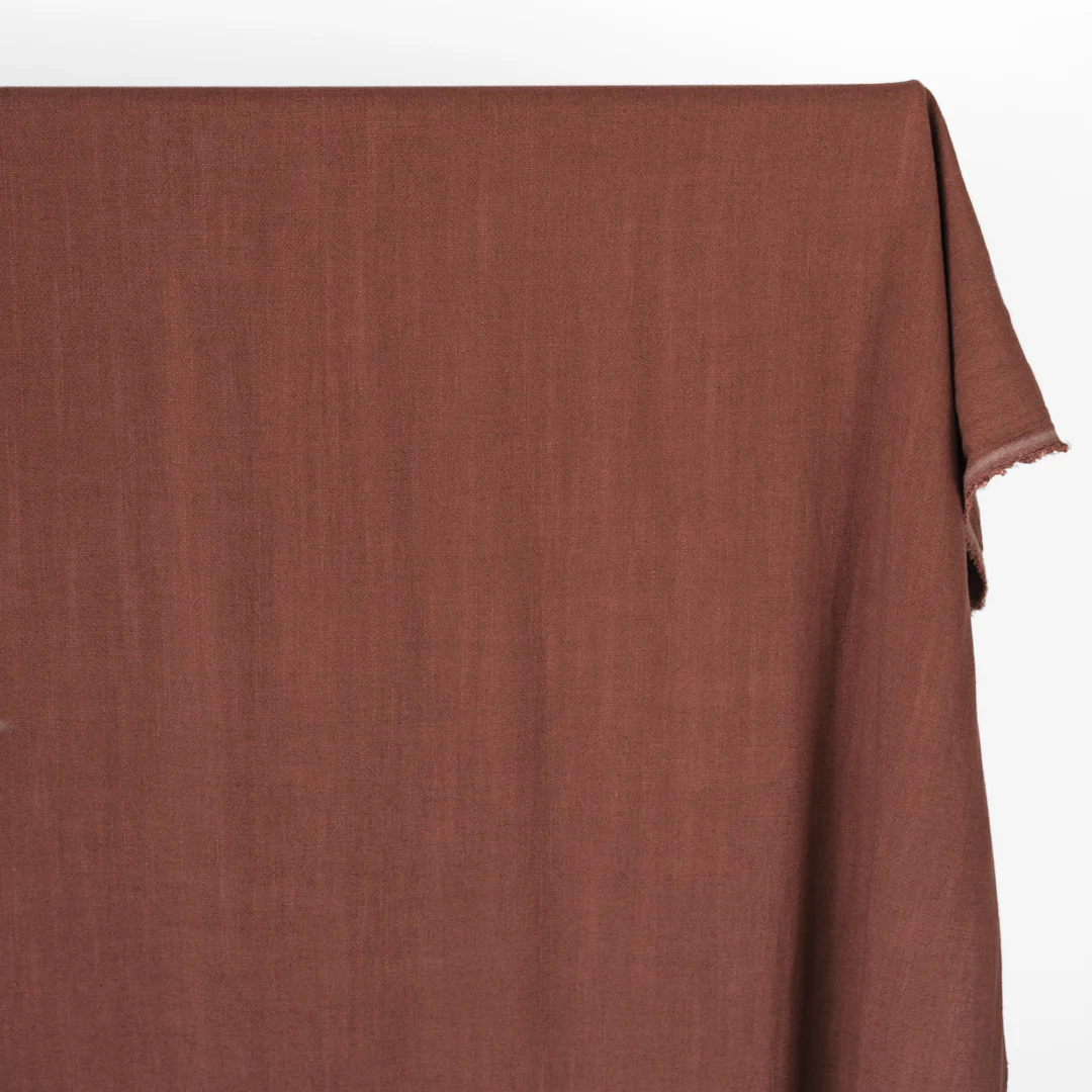 Viscose Linen Noil - Baked Clay - Image 3