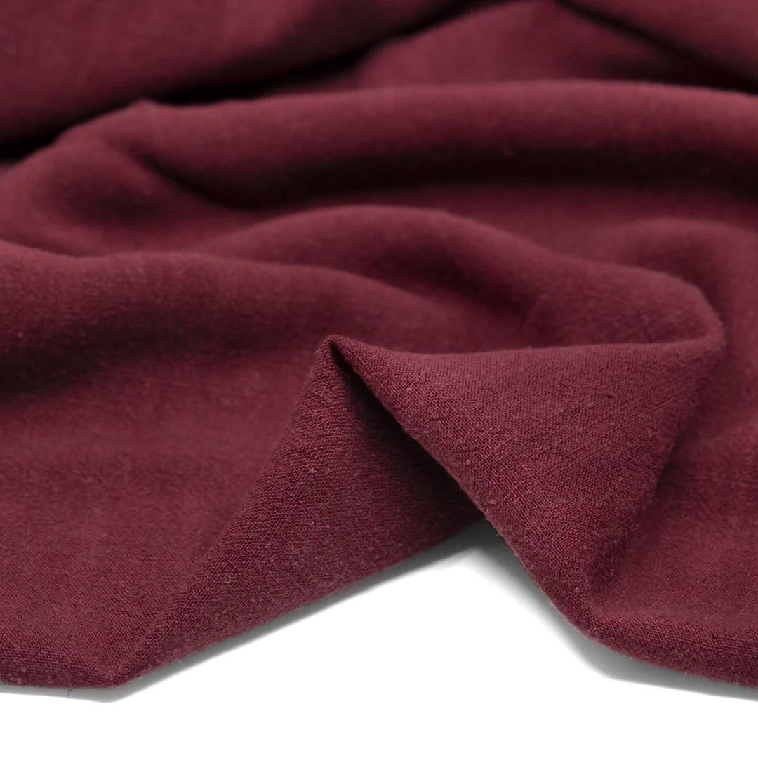 Viscose Linen Noil - Merlot - Image 2
