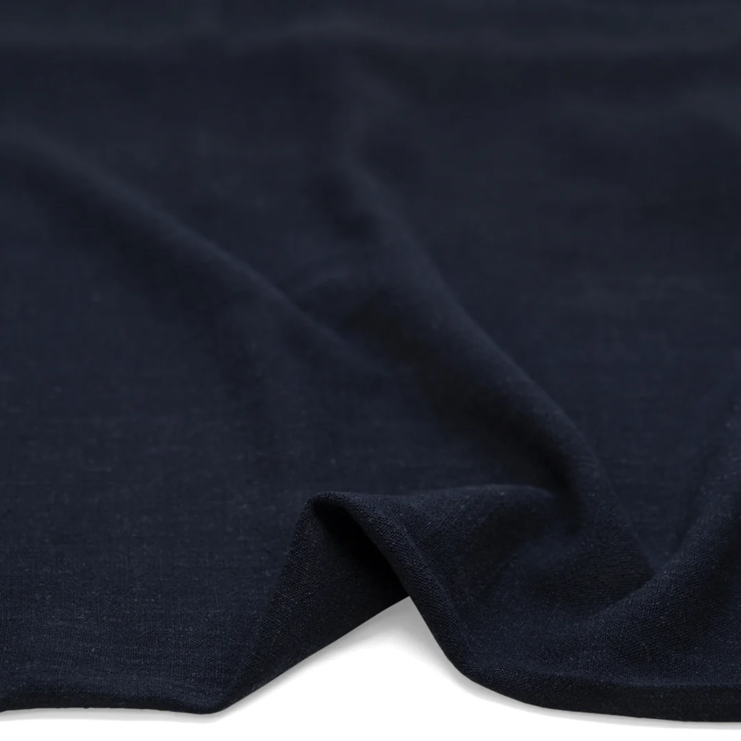 Viscose Linen Noil - Midnight Blue - Image 2