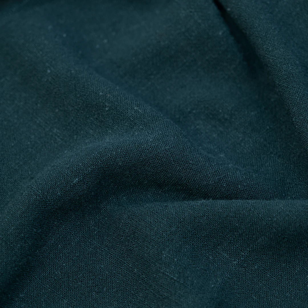 Viscose Linen Noil - Midnight Spruce