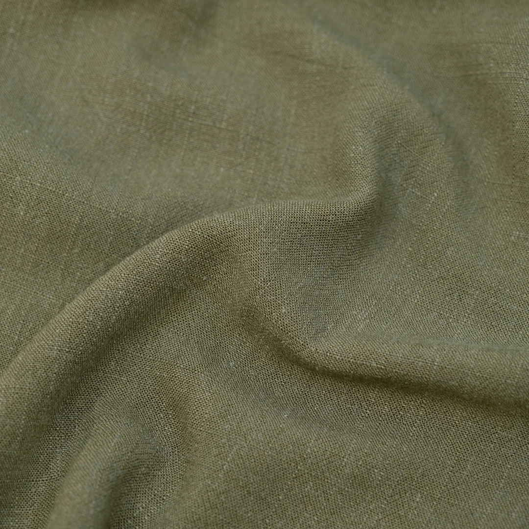 Viscose Linen Noil - Olive
