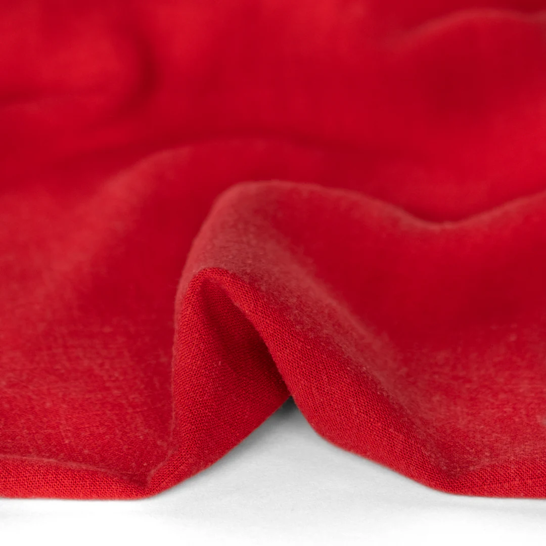 Viscose Linen Noil - Red