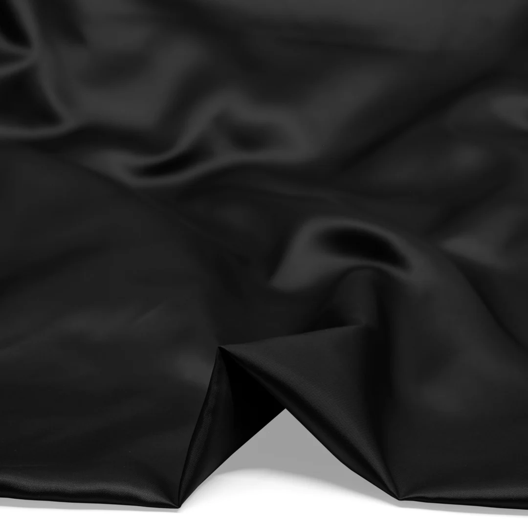 Viscose Poly Twill Lining - Black - Image 2