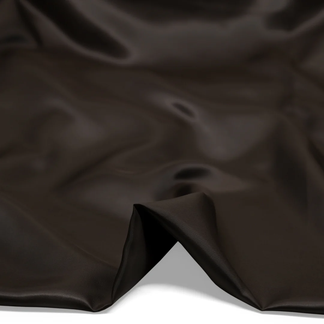 Viscose Poly Twill Lining - Fudge - Image 2