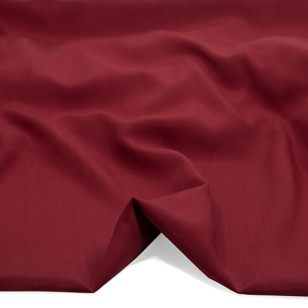 Viscose Poplin - Cranberry - Image 2