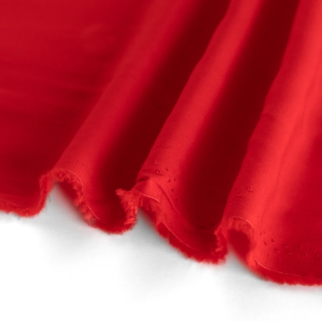 Viscose Poplin - Fire Red - Image 2