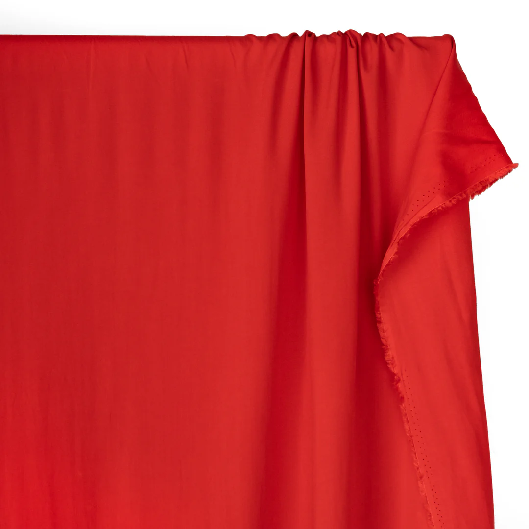 Viscose Poplin - Fire Red - Image 3