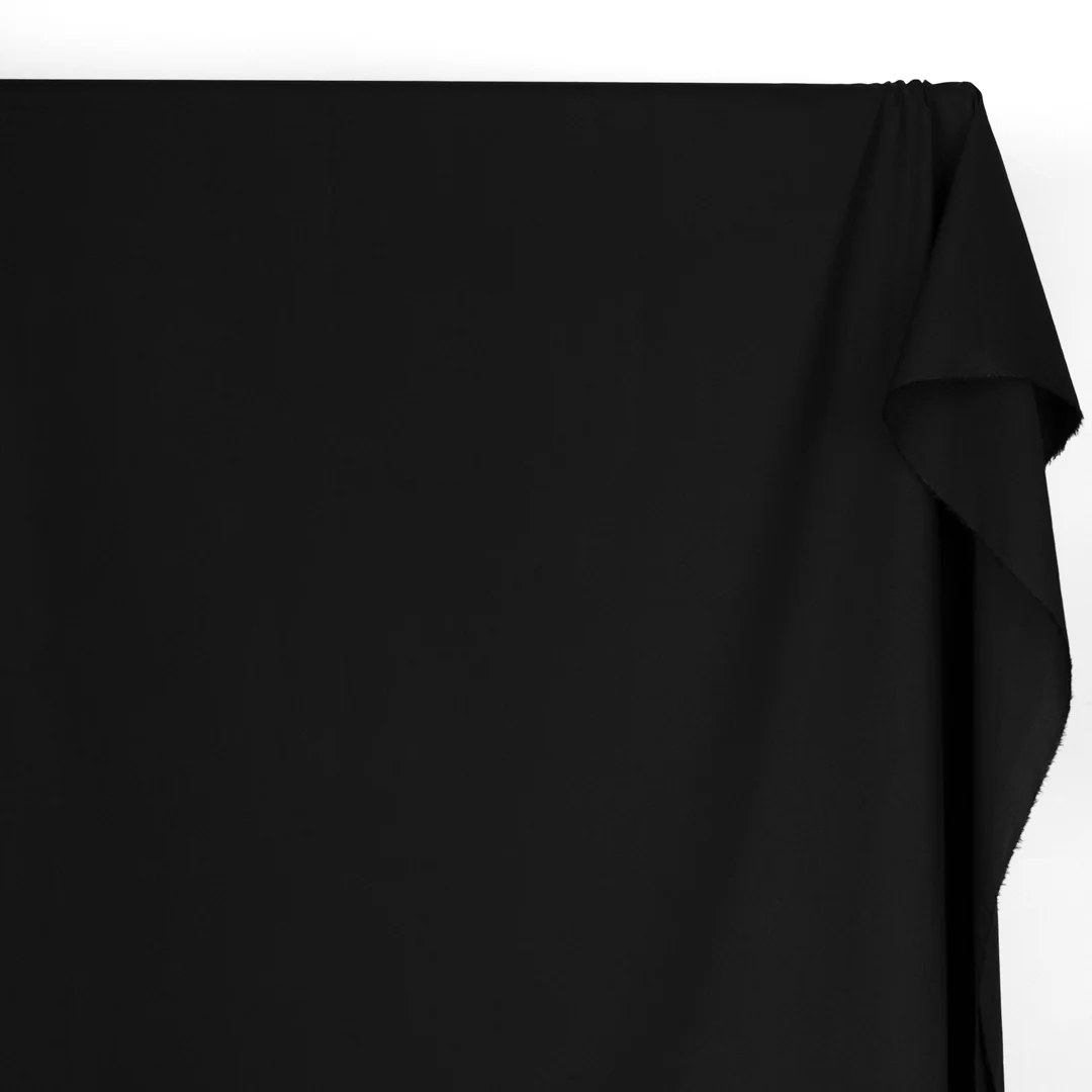 Washed Cotton Poplin - Black - Image 3