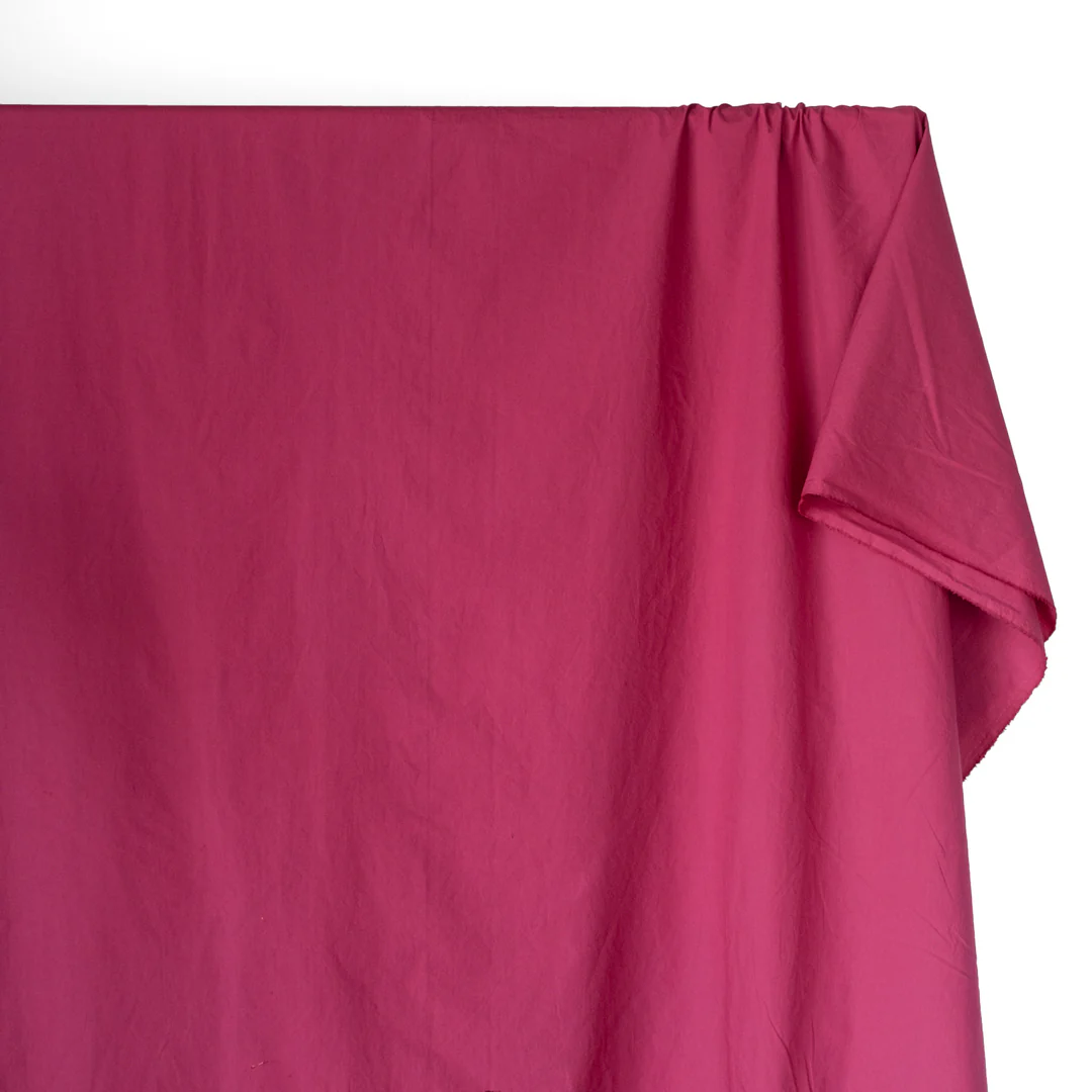 Washed Cotton Poplin - Fuchsia - Image 3