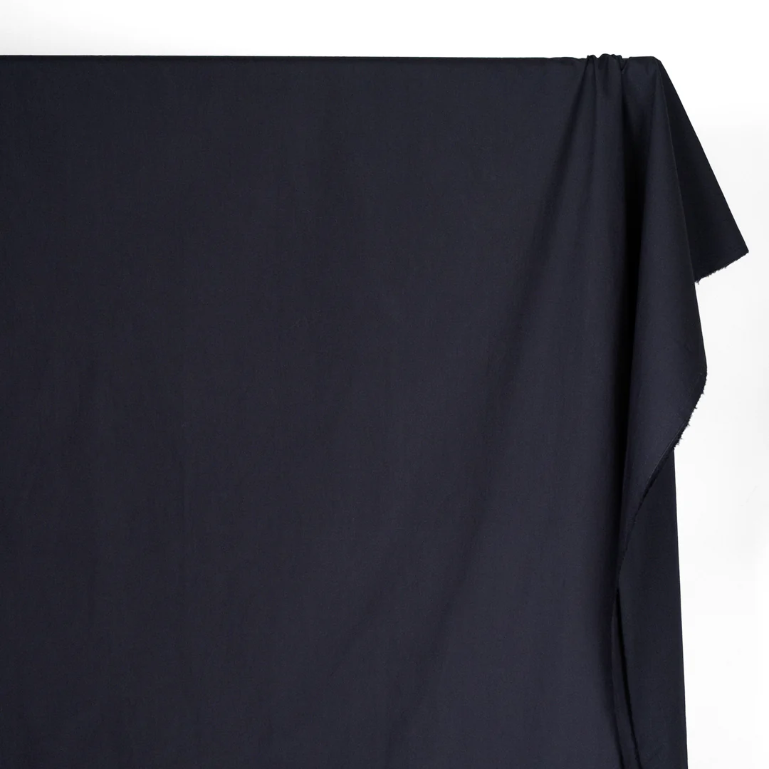 Washed Cotton Poplin - Navy - Image 3