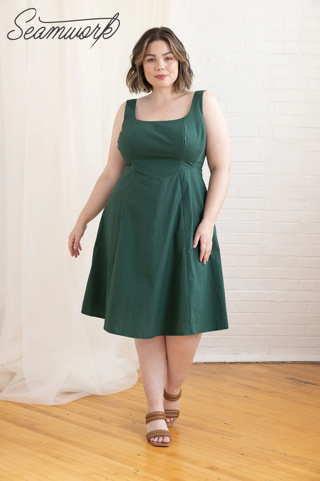 Washed Cotton Poplin - Pine - Image 2