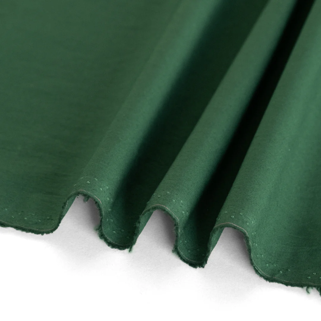 Washed Cotton Poplin - Pine - Image 3