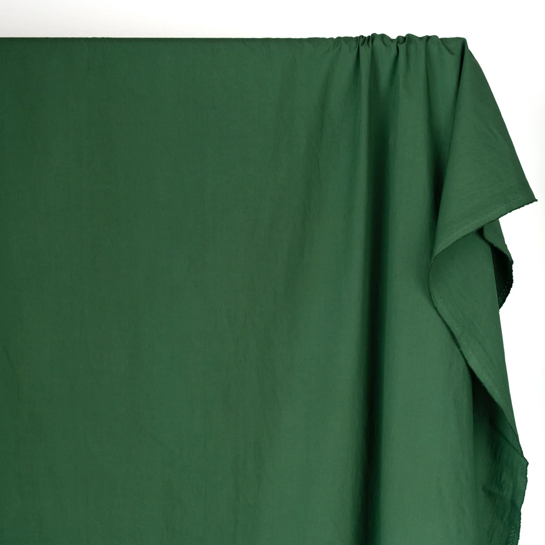 Washed Cotton Poplin - Pine - Image 4