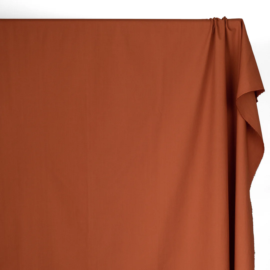 Washed Cotton Poplin - Rust - Image 3