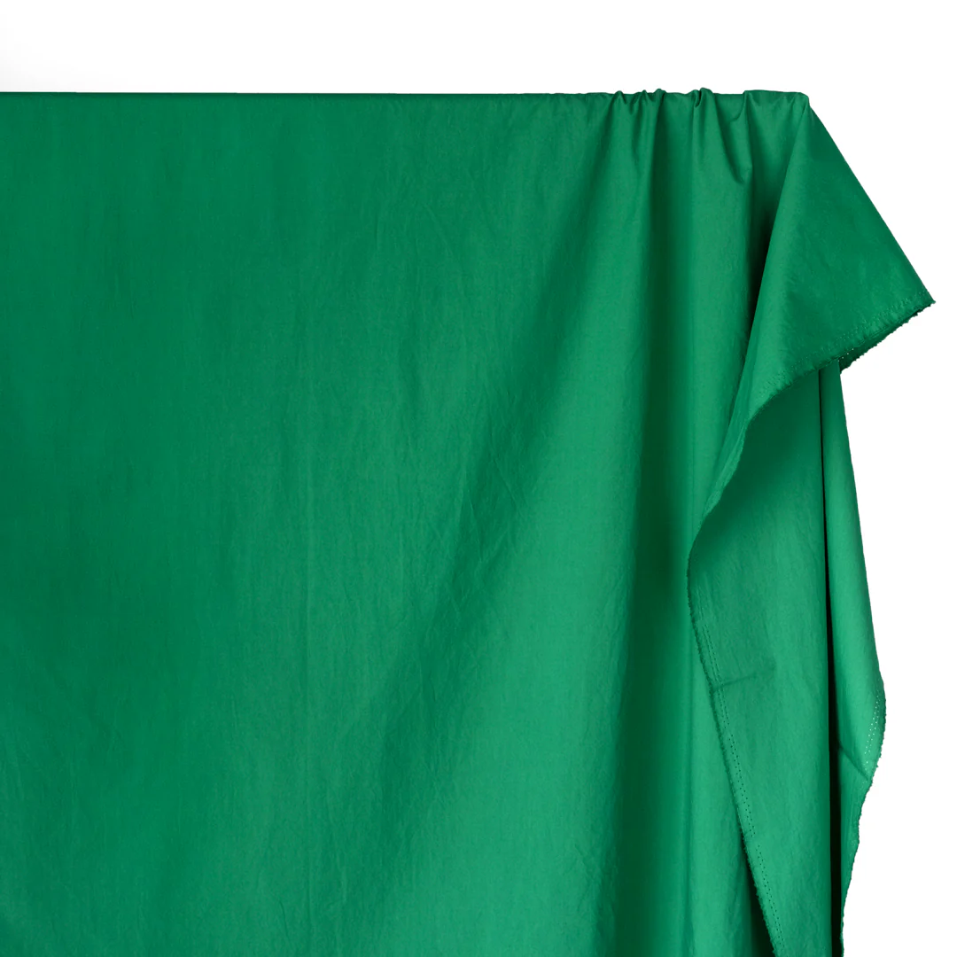 Washed Cotton Poplin - Viridian Green - Image 2