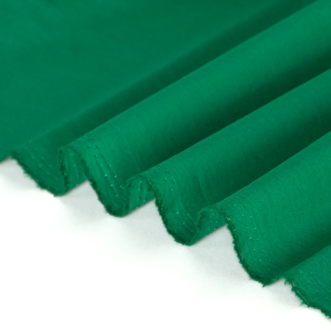 Washed Cotton Poplin - Viridian Green - Image 3