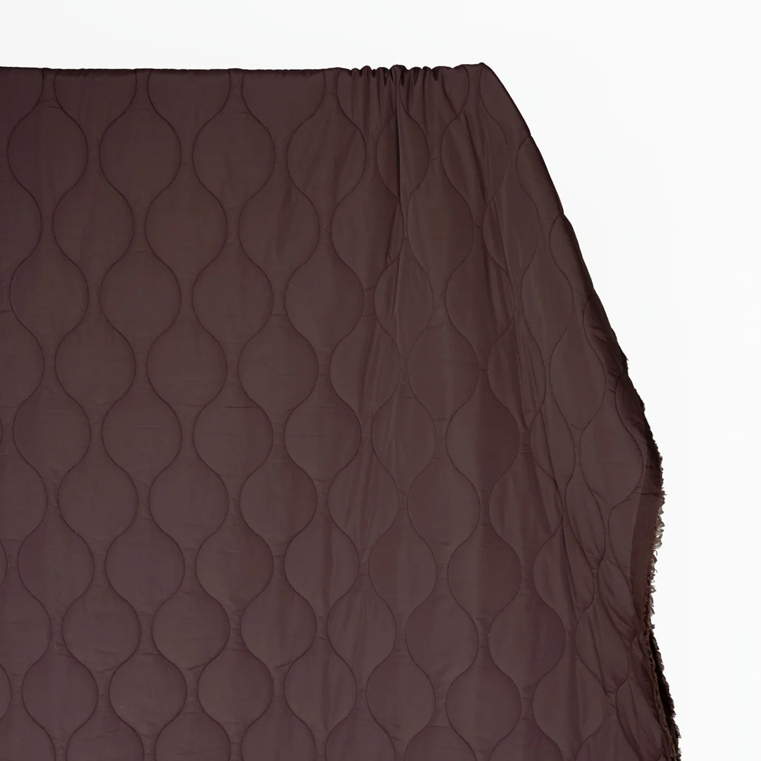 Wavy Quilted Nylon Puffer - Cabernet - Image 3
