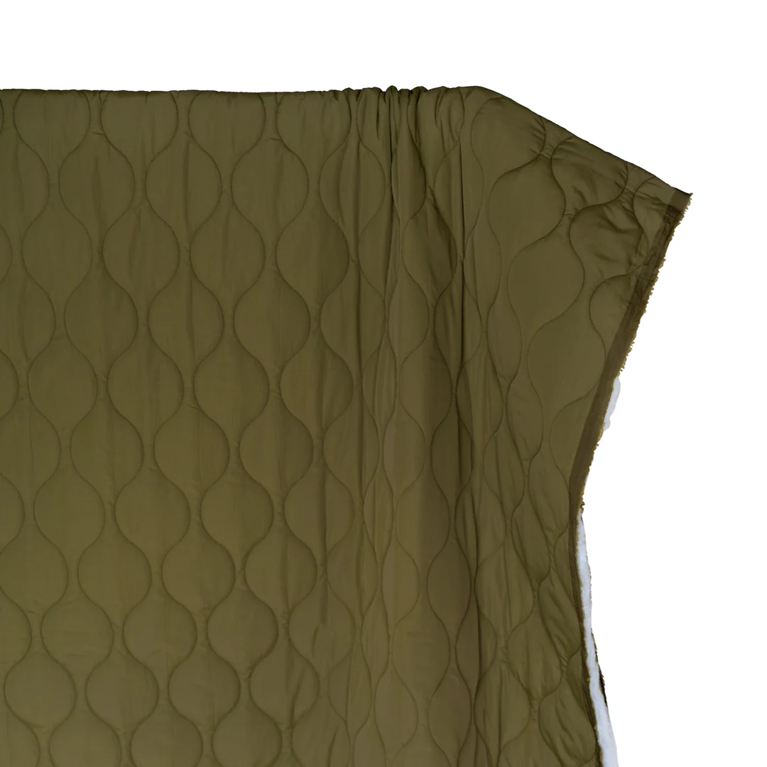 Wavy Quilted Nylon Puffer - Caper - Image 3