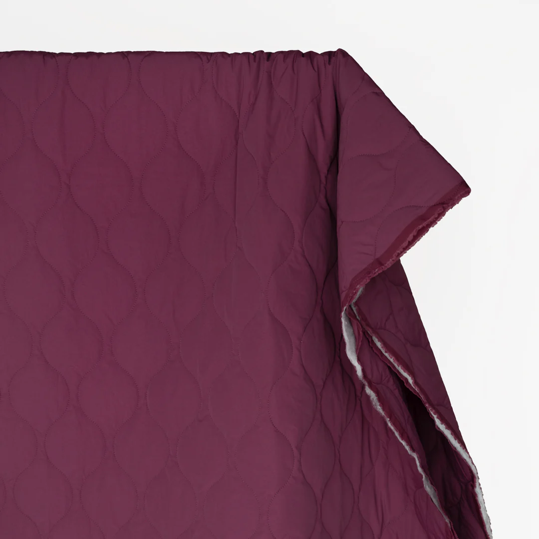 Wavy Quilted Nylon Puffer - Fig - Image 3
