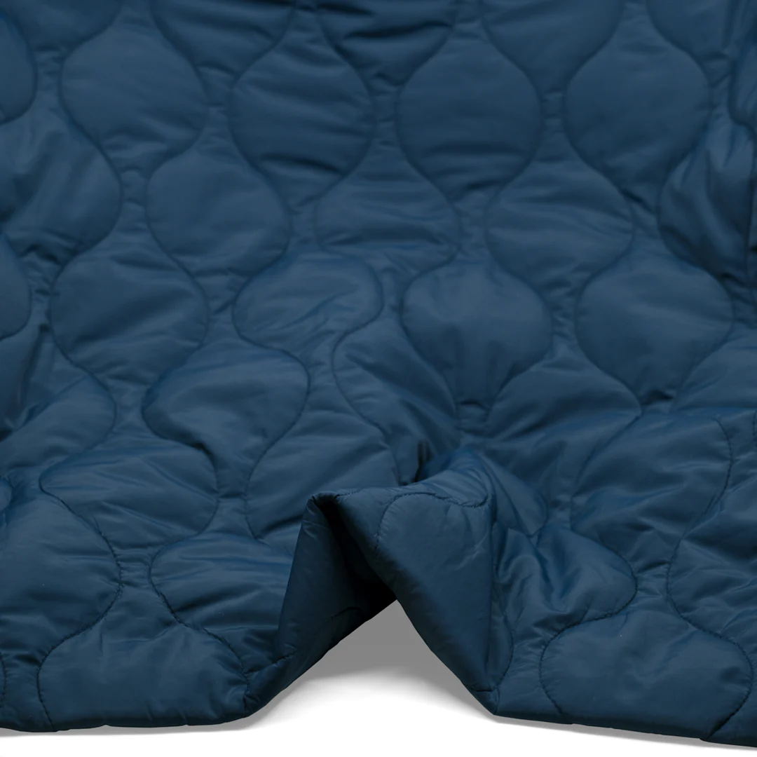 Wavy Quilted Nylon Puffer - Ocean - Image 2
