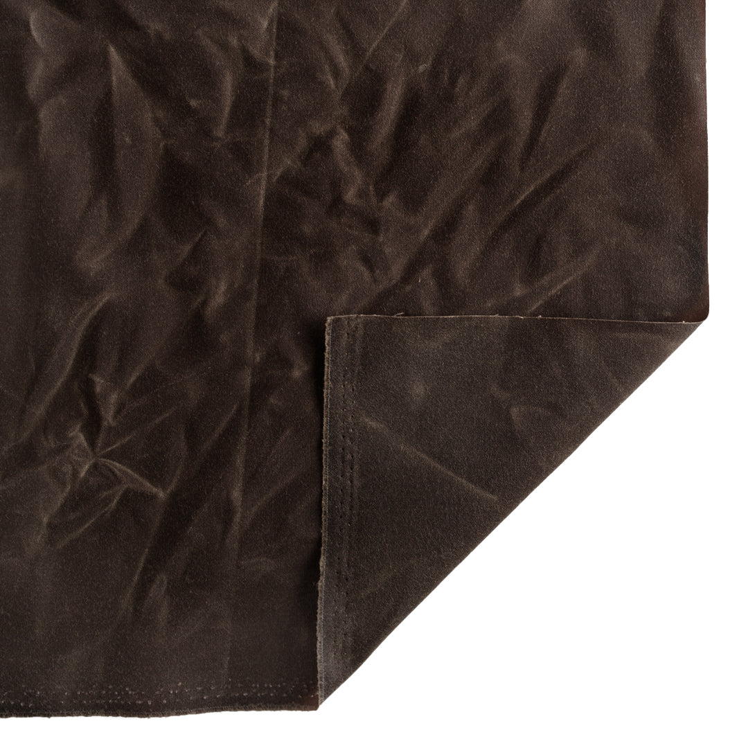 Waxed Cotton Canvas - Dark Russet - Image 2