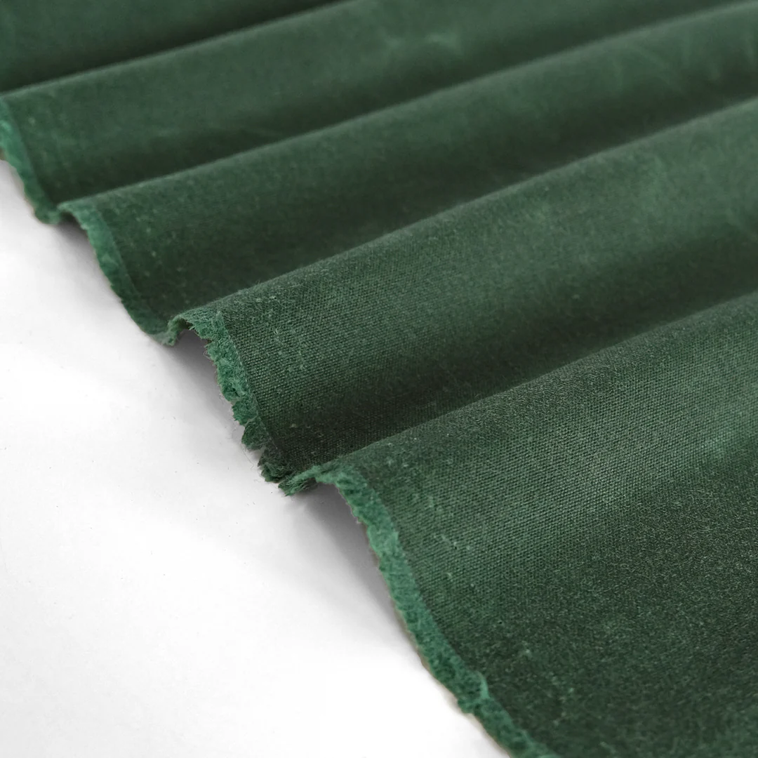 Waxed Cotton Canvas - Hunter Green - Image 2
